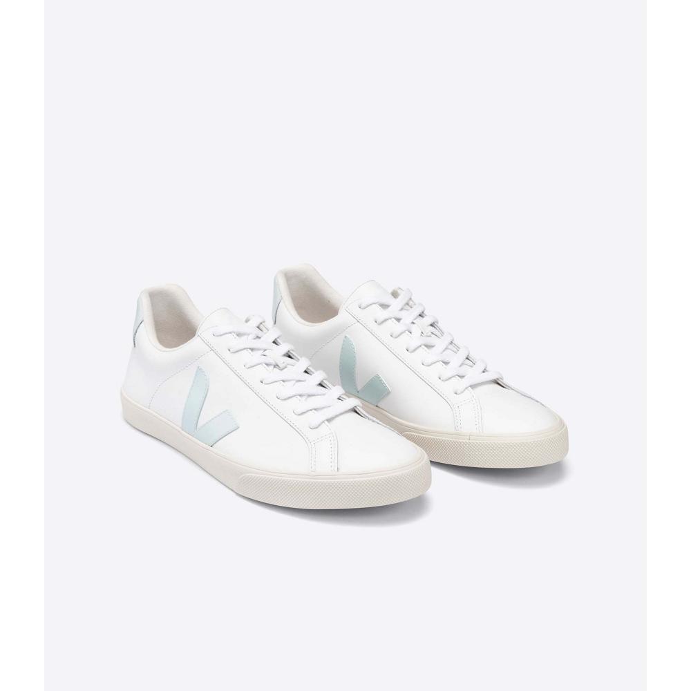 Veja ESPLAR LEATHER Joggesko Dame White/Blue | NO 609WNB